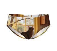 CNTDBU Culotte triangulaire pour homme - Doux et extensible - Avec pochette - Sans étiquette - Évacuation de l'humidité - Pour un usage quotidien, Noir , XL