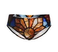 CNTDBU Culotte triangulaire pour homme en vitrail - Doux et extensible - Respirant - Avec pochette, taille sans étiquette - Évacuation de l'humidité - Pour un usage quotidien, Noir , XXL