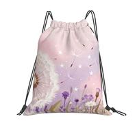 CNTDBU Dandelion Seeds Grand sac à dos imperméable et léger pour le sport, sac à dos décontracté avec cordon de serrage pour voyage, randonnée