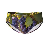 CNTDBU Desert Grapes Slip triangle pour homme - Doux et extensible - Respirant - Avec pochette, taille sans étiquette - Évacuation de l'humidité - Pour un usage quotidien, Noir , M