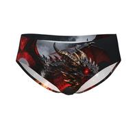 CNTDBU Dragon Fire Flame Slip triangle pour homme - Doux et extensible - Respirant - Avec pochette, taille sans étiquette - Évacuation de l'humidité - Pour un usage quotidien, Noir , M