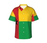CNTDBU Drapeau de la Guinée-Bissau - Chemise hawaïenne à manches courtes - Décontractée - Pour l'été - Boutonnée - Léger - Avec poche