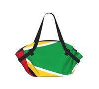 CNTDBU Drapeau de la Guyane 2 en 1 Couverture de pique-nique Sac pliable et étanche Tapis rond pour plage Parc Sac fourre-tout portable avec poches de rangement pour aventures en plein air