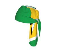 CNTDBU Drapeau de la Guyane - Casquette de cyclisme respirante - Bandeau anti-humidité pour casques - Séchage rapide - Pour homme et femme - Noir