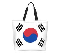 CNTDBU Drapeau de la République de Corée Sac Fourre-Tout Grande Capacité pour Femme - Polyester Résistant à L'eau Shopper pour Shopping Travail Usage Quotidien