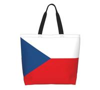 CNTDBU Drapeau de la République tchèque Sac fourre-tout grande capacité pour femme - Polyester résistant à l'eau Shopper pour le shopping, le travail, usage quotidien