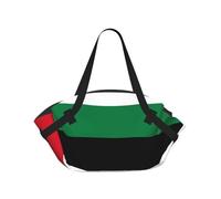 CNTDBU Drapeau de l'État de Palestine 2 en 1 Couverture de pique-nique Sac Pliable Imperméable Tapis Rond pour Plage Parc, Sac de Camping Portable avec Poches de Rangement pour les aventures en plein