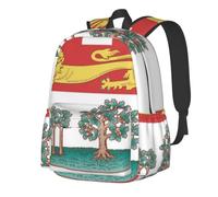 CNTDBU Drapeau de l'Île-du-Prince-Édouard Sac à dos décontracté léger pour adultes - Sac à dos de voyage de grande capacité avec bretelles rembourrées - Sac de banlieue résistant à l'eau