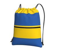 CNTDBU Drapeau de l'Ukraine Sac à dos avec cordon de serrage avec fermeture éclair, imperméable, léger, sac à dos pour gym, sport, sac à dos réglable pour voyage, randonnée