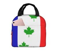 CNTDBU Drapeau de Saint-Éphrem-de-Beauce Sac à déjeuner isotherme avec doublure en aluminium, boîte à déjeuner étanche pour le travail