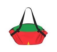 CNTDBU Drapeau du Burkina Faso 2 en 1 Couverture de pique-nique Sac pliable et étanche Tapis rond pour plage Parc Sac fourre-tout portable avec poches de rangement pour aventures en plein air