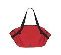 CNTDBU Drapeau du Maroc 2 en 1 Couverture de pique-nique Sac Pliable Imperméable Tapis Rond pour Plage Parc, Sac de Camping Portable avec Poches de Rangement pour les aventures en plein air