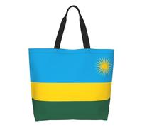 CNTDBU Drapeau du Rwanda Sac fourre-tout à bandoulière grande capacité pour femme - Polyester résistant à l'eau Shopper pour le shopping, le travail, usage quotidien