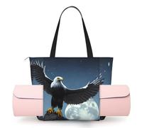 CNTDBU Eagle Under The Stars Grand sac de yoga pour femme avec support pour tapis de yoga, sac à bandoulière léger pour entraînement, voyage, plage