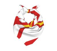 CNTDBU Écharpe carrée en satin avec drapeau des îles de Guernesey 55,9 x 55,9 cm - Bandana doux pour homme et femme - Écharpe légère pour voyage
