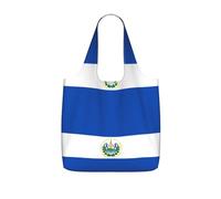 CNTDBU El Salvador Sac de courses pliable léger réutilisable pour les courses, sac à dos de voyage de 25 L avec cordon de serrage pour le travail et la salle de sport