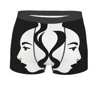 CNTDBU Face Vase Illusion Boxer pour homme avec pochette de contour - Sous-vêtements doux, extensibles et respirants - Taille sans étiquette - Évacuation de l'humidité, Noir , XXL