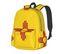 CNTDBU Flag of New Mexico Sac à dos léger et décontracté pour adultes, sac à dos de voyage de grande capacité avec sangles rembourrées, sac de banlieue résistant à l'eau