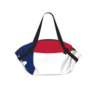 CNTDBU Flag of Texas Sac de pique-nique 2 en 1 pliable et étanche rond pour plage, parc et camping avec poches de rangement pour aventures en plein air