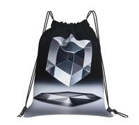 CNTDBU Float Cube Art Grand sac à dos étanche léger pour gym, sport, sac à dos décontracté avec cordon de serrage pour voyage randonnée