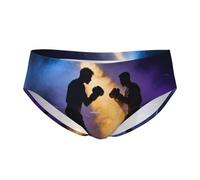 CNTDBU Fog Boxer Silhouette pour homme Triangle Slip doux extensible respirant avec pochette, ceinture sans étiquette évacuant l'humidité pour un usage quotidien, Noir , M