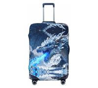CNTDBU Frost Dragon Breath Housse de protection élastique pour valise, résistante aux rayures, s'adapte à la plupart des valises, Noir , XL, Bohémien