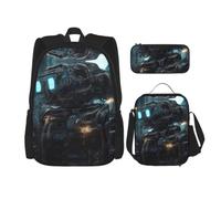 CNTDBU Future Ensemble sac à dos robot 3 en 1 sac de voyage isotherme pour le travail avec housse pour ordinateur portable