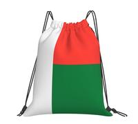 CNTDBU Grand sac à dos imperméable et léger avec cordon de serrage Motif drapeau de Madagascar Pour la gym, le sport, le voyage et la randonnée