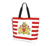 CNTDBU Grand sac fourre-tout à bandoulière avec drapeau du Sénat de Brême pour femme, léger, imperméable, réutilisable, avec poche intérieure pour le travail, les voyages