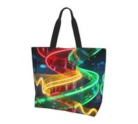 CNTDBU Grand sac fourre-tout à bandoulière torsadé avec ruban léger pour femme, sac de courses imperméable, réutilisable avec poche intérieure pour le travail, les voyages
