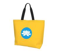 CNTDBU Grand sac fourre-tout avec drapeau de la République de Kalmoukie pour femme - Léger et résistant à l'eau - Pour le travail, les voyages, un usage quotidien
