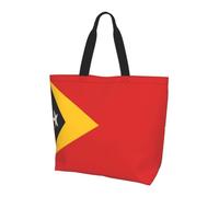 CNTDBU Grand sac fourre-tout avec drapeau du Timor-Leste pour femme - Léger et résistant à l'eau - Pour le travail, les voyages, un usage quotidien