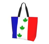 CNTDBU Grand sac fourre-tout pour femme avec drapeau de Saint-Éphrem-de-Beauce - Léger et résistant à l'eau - Pour le travail, les voyages, le quotidien
