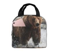 CNTDBU Grizzly Sac à déjeuner isotherme avec doublure en aluminium, boîte à déjeuner étanche pour le travail
