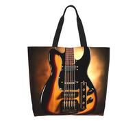 CNTDBU Guitare instrumentale Sac fourre-tout grande capacité pour femme - Polyester résistant à l'eau Shopper pour le shopping, le travail, usage quotidien
