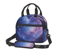 CNTDBU Heart Galaxy Sac à déjeuner isotherme pour le travail avec bandoulière réglable, refroidisseur étanche pour un usage quotidien