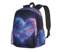 CNTDBU Heart Galaxy Sac à dos léger et décontracté pour adultes - Sac à dos de voyage de grande capacité avec bretelles rembourrées - Sac de navetteur résistant à l'eau