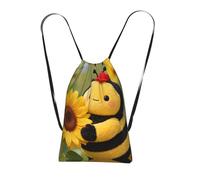 CNTDBU Honeybee Sac à dos pliable avec cordon de serrage - Sac de courses léger et réutilisable pour voyage, sac à dos compact pour le camping, la salle de sport