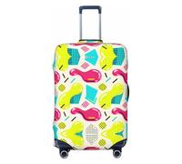 CNTDBU Housse de protection élastique Memphis sans couture pour valise, résistante aux rayures, s'adapte à la plupart des valises, Noir , S, Bohémien