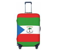 CNTDBU Housse de protection élastique pour valise, motif drapeau de la Guinée équatoriale, résistante aux rayures, convient à la plupart des valises, Noir , S, Bohémien
