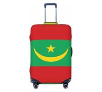 CNTDBU Housse de protection élastique pour valise, motif drapeau de la Mauritanie, résistante aux rayures, convient à la plupart des valises, Noir , L, Bohémien