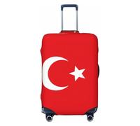 CNTDBU Housse de protection élastique pour valise, motif drapeau de la Turquie, résistante aux rayures, s'adapte à la plupart des valises, Noir , XL, Bohémien
