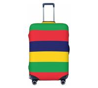 CNTDBU Housse de protection élastique pour valise, motif drapeau de l'île Maurice, résistante aux rayures, s'adapte à la plupart des valises, Noir , M, Bohémien