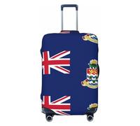 CNTDBU Housse de protection élastique pour valise, motif drapeau des îles Caïmans, résistante aux rayures, convient à la plupart des valises, Noir , M, Bohémien