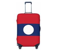 CNTDBU Housse de protection élastique pour valise, motif drapeau du Laos, résistante aux rayures, s'adapte à la plupart des valises, Noir , L, Bohémien
