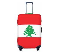 CNTDBU Housse de protection élastique pour valise, motif drapeau du Liban, résistante aux rayures, convient à la plupart des valises, Noir , L, Bohémien