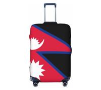CNTDBU Housse de protection élastique pour valise, motif drapeau du Népal, résistante aux rayures, s'adapte à la plupart des valises, Noir , S, Bohémien