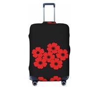 CNTDBU Housse de protection élastique pour valise, résistante aux rayures, compatible avec la plupart des valises Rouge coquelicot, Noir , M, Bohémien