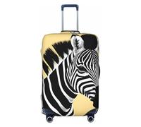 CNTDBU Housse de protection élastique pour valise, résistante aux rayures, compatible avec la plupart des valises, motif zèbre noir et blanc, Noir , M, Bohémien