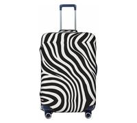 CNTDBU Housse de protection élastique pour valise, résistante aux rayures, compatible avec la plupart des valises, motif zèbre noir et blanc, Noir , L, Bohémien